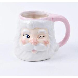 BRAND NEW WITH TAGS Pink Sweet Grace Santa Mug Candle 45 Hour Burn +Reusable Mug